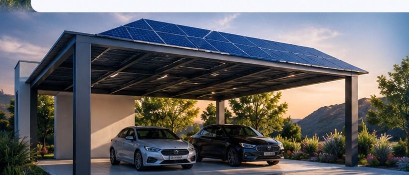 Estructura con paneles solares